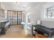 Elegant bathroom with standalone tub, expansive glass-enclosed shower, and stone tiled floors at 7455 Old Rico Rd, Chattahoochee Hills, GA 30268