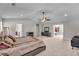 Spacious main bedroom features neutral walls, carpet and an arched ceiling at 1531 Autumn Wood Trl, Buford, GA 30518