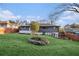 Well-manicured backyard with a lush lawn, privacy fence, and a charming garden area at 3388 Hyland Dr, Decatur, GA 30032