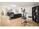 Finished basement living room area featuring modern furniture and decor at 3388 Hyland Dr, Decatur, GA 30032