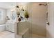 Contemporary bathroom with a walk-in shower, hanging plants, and a soaking tub at 215 Arizona Ne Ave # 1, Atlanta, GA 30307