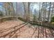 This is an aerial view of a backyard with a wooden fence at 2037 Castlemaine Circle, Woodstock, GA 30189