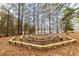Outdoor amphitheater with wooden benches facing a scenic view of the lake and surrounding trees at 4020 F A A Rd, Cumming, GA 30041