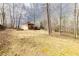 Spacious backyard view with a wooden fence and mature trees at 4020 F A A Rd, Cumming, GA 30041