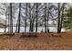 Lakeside picnic area with a wooden picnic table and grill surrounded by trees at 4020 F A A Rd, Cumming, GA 30041