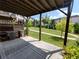 View from the back patio of a townhouse community featuring a manicured green space at 4191 Wisconsin Dr, Dunwoody, GA 30338