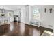 Bright kitchen with modern appliances, white cabinets, and view of the kitchen bar stool area at 2120 Blaylock Dr, Marietta, GA 30062