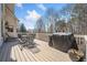 Outdoor deck with a barbecue grill, table, and chairs perfect for outdoor entertainment and relaxation at 332 Williamfalls Dr, Canton, GA 30114