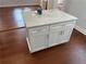 A kitchen island featuring a white countertop and white cabinets at 684 S Hairston Rd, Stone Mountain, GA 30088