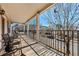 View of the charming porch with seating and decorative railing at 4612 Liberty Square Dr, Acworth, GA 30101