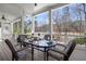 Covered porch area with a table and chairs, ideal for outdoor dining and entertaining with view of the yard at 78 Cuthbert Ln Ne, Acworth, GA 30101