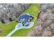 Expansive estate with pool, surrounded by lush landscaping and mature trees at 4233 Sandstone Shores Dr, Stonecrest, GA 30038