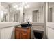 Bathroom features a black vessel sink and modern fixtures at 4233 Sandstone Shores Dr, Stonecrest, GA 30038