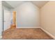 Bedroom featuring vaulted ceiling and carpeted flooring at 2436 Planters Mill Way, Conyers, GA 30012