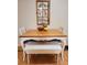 Cozy dining area features a farmhouse table at 345 Lambeth Dr, Hiram, GA 30141
