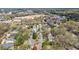 Expansive aerial view of tree-lined streets, residential homes, and a vibrant neighborhood, complemented by scenic distant views at 5 Coventry Close, Avondale Estates, GA 30002