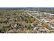 Scenic aerial view showcasing a community surrounded by lush trees with cityscape views adding to the neighborhood's charm at 5 Coventry Close, Avondale Estates, GA 30002