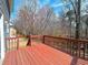 Spacious back deck perfect for entertaining with views of mature trees in the backyard at 3520 Newberry Ln, Douglasville, GA 30135