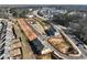 An aerial view of a new development with townhomes and community pool at 4527 Moray Dr, Mableton, GA 30126