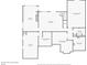 Floor plan of the basement, including bedrooms, bathrooms, living room, and unfinished storage at 7640 Harbour Walk, Cumming, GA 30041