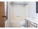 Cozy bathroom with shower and neutral walls at 1767 Wingard Dr, Marietta, GA 30062