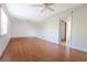 Open living room with hardwood floors, natural lighting, and a bright feel at 1767 Wingard Dr, Marietta, GA 30062