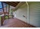 Deck with stairs leading to the yard, attached to a house with light siding at 3260 Sims View Ct, Snellville, GA 30078