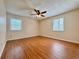 Bright bedroom with wood-look flooring and a ceiling fan at 248 Arnold Ave, Marietta, GA 30066