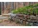 Beautiful backyard landscaping featuring a stone retaining wall and thriving garden with native plants at 3572 Dexter Way, Marietta, GA 30062