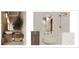 Zen bathroom showcasing floating wood vanities, vessel sinks, and vertically tiled walls at 1146 Brookhaven Walk Way, Brookhaven, GA 30319