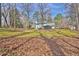 Spacious backyard surrounded by mature trees and a wooden fence at 2113 N Landing Way, Marietta, GA 30066