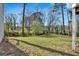 A view of the backyard, and the adjacent trees at 383 Oakridge Se Dr, Cartersville, GA 30121