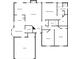 Detailed floor plan showcasing the layout with the living spaces, bedrooms, and garage at 2412 Cheyenne Ln, Lawrenceville, GA 30044