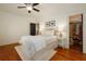 Bright bedroom with hardwood floors and comfortable furnishings at 827 Derrydown Way, Decatur, GA 30030