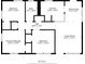 Detailed floor plan showcasing layout with dimensions of living room, bedrooms, kitchen, and dining area at 817 N Evelyn Nw, Atlanta, GA 30318