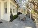 Outdoor patio area with pergola and dining table, perfect for entertaining at 5210 Timber S Trl, Sandy Springs, GA 30342