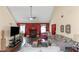 Bright living room with fireplace and vaulted ceiling at 7881 Wilkerson Ln, Palmetto, GA 30268