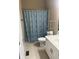 Modest bathroom featuring a shower, white vanity, and neutral walls at 1919 Barrett Knoll Nw Cir, Kennesaw, GA 30152