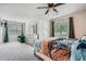 Bright bedroom featuring plush carpeting and neutral paint at 3370 Flagstone Trce, Ellenwood, GA 30294