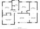 Floor plan illustrating the layout of the home, including the kitchen, bathroom, and bedrooms at 801 N Evelyn Nw, Atlanta, GA 30318