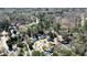 Panoramic aerial view displaying the house, neighborhood, and mature tree coverage in the surrounding community at 3034 Farmington Se Dr, Atlanta, GA 30339