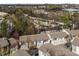 Aerial view of colorful townhome community showcasing the architecture and layout within a vibrant neighborhood at 1342 Rietveld Nw Row, Atlanta, GA 30318