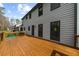 Wide wooden deck presents ample space for outdoor furniture and entertaining, with a yard view at 245 Hollyberry Ct, Roswell, GA 30076