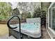 A luxurious hot tub in a private backyard setting, perfect for relaxation at 245 Davenham Ct, Alpharetta, GA 30005