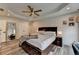 Spacious main bedroom offering tray ceilings, natural light, and a walk-in closet at 245 Davenham Ct, Alpharetta, GA 30005