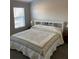 Cozy bedroom featuring a decorative quilt, white headboard and a bright window at 83 Nyishol Way, Dallas, GA 30157