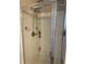 Walk-in shower with built-in niche and dual showerheads at 83 Nyishol Way, Dallas, GA 30157