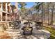 Inviting patio area with a stone fire pit and comfortable seating, perfect for cozy evenings and gatherings at 2250 Blackheath Trce, Alpharetta, GA 30005