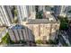 Aerial view of upscale city apartments featuring private balconies and a beautifully landscaped neighborhood at 1101 Juniper Ne St # 1504, Atlanta, GA 30309