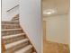 Carpeted basement with stairs at 1667 Manhasset Farm Ct, Atlanta, GA 30338